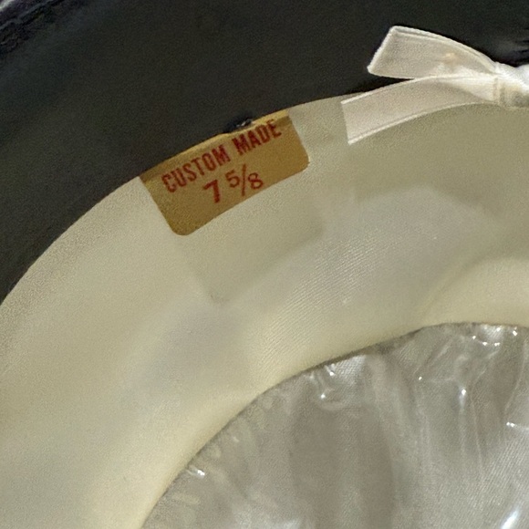 Knudsen Hat Company Black  Fedora 100% Beaver Fur Blend Size 7 5/8 handmade 10X - Picture 7 of 9